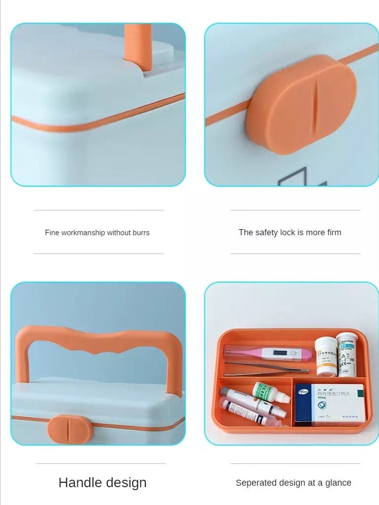 Double Layer Medicine Box, Family Travel Portable First Aid Box, Medicine Storage Box, Family Nursing Medicine Box, Large Capacity Emergency Medical Small Medicine Box Double Layer Medicine Box, Family Travel Portable First Aid Box, Medicine Storage Box, Family Nursing Medicine Box, Large Capacity Emergency Medical Small Medicine Box